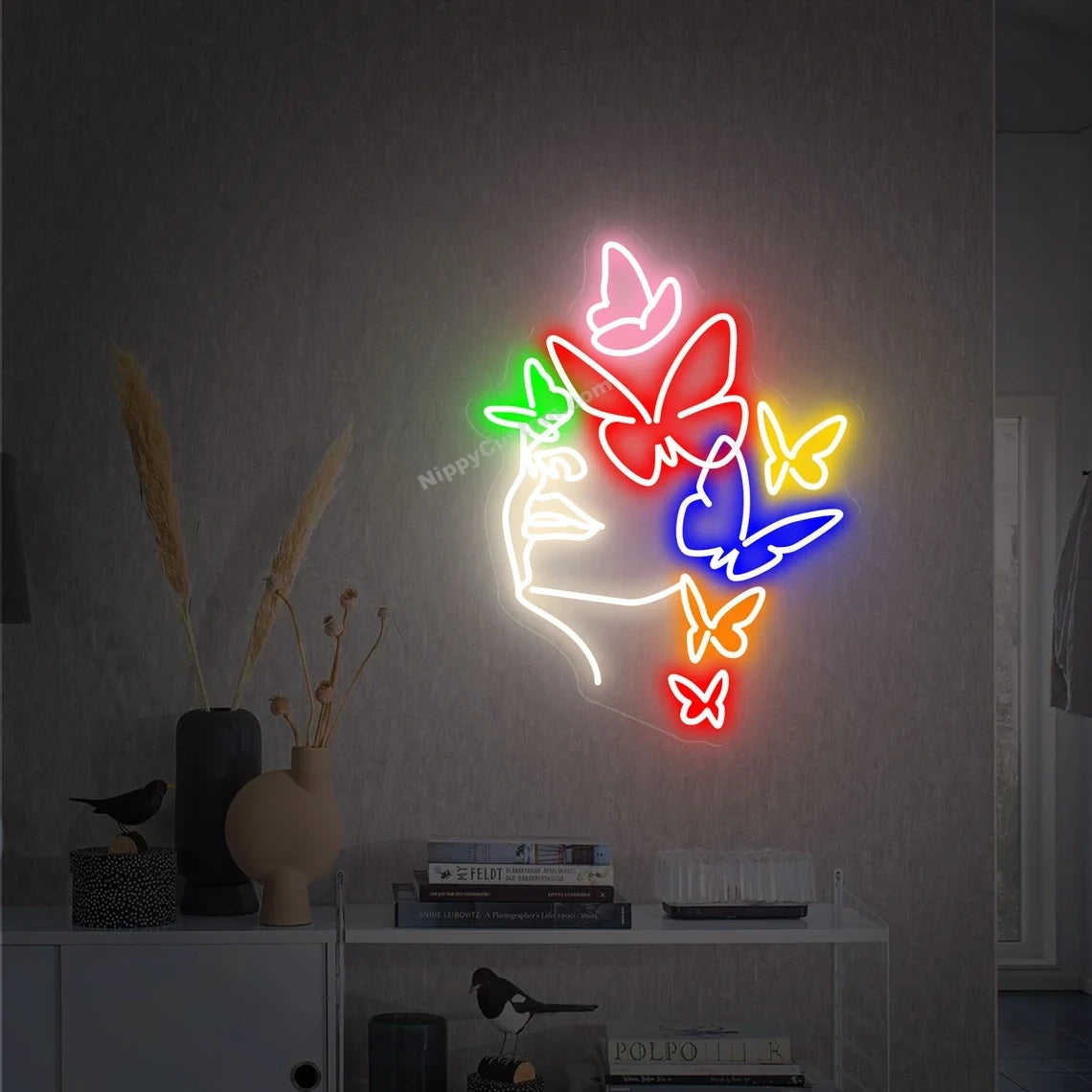 Butterfly Face Neon Sign