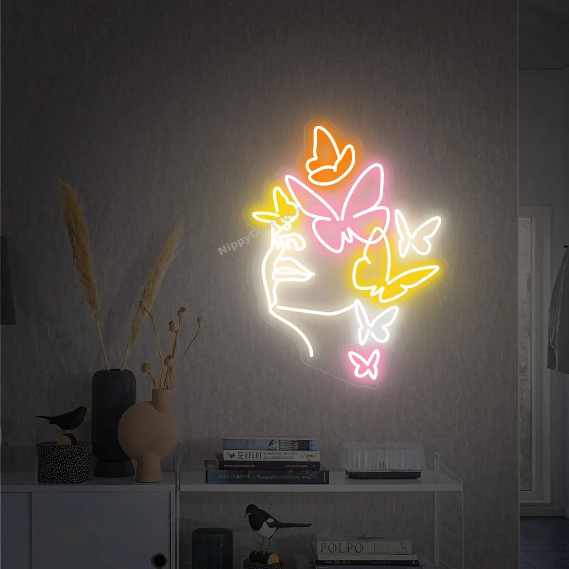 Butterfly Face Neon Sign