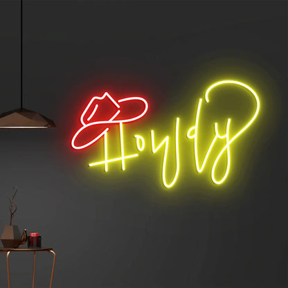 Howdy - LED neon sign