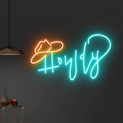 Howdy - LED neon sign