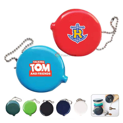 PROMOTIONAL ROUND PVC SQUEEZE COIN PURSE