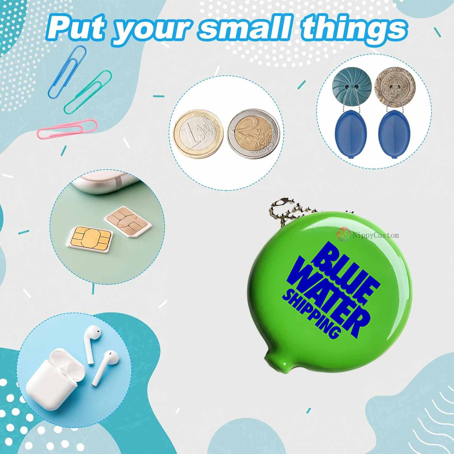 Customizable LOGO Personality PVC Round Shaped Coin Purse