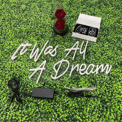 It Was All A Dream Custom Neon Sign Flex Led Neon Light Sign Led Logo Custom Neon Sign Bride Party Room Decoration