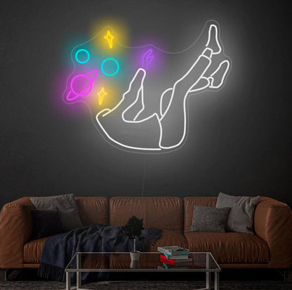 Falling Into Space - LED Neon Sign