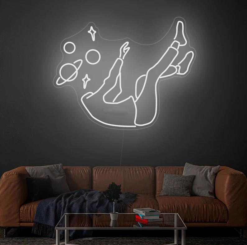 Falling Into Space - LED Neon Sign