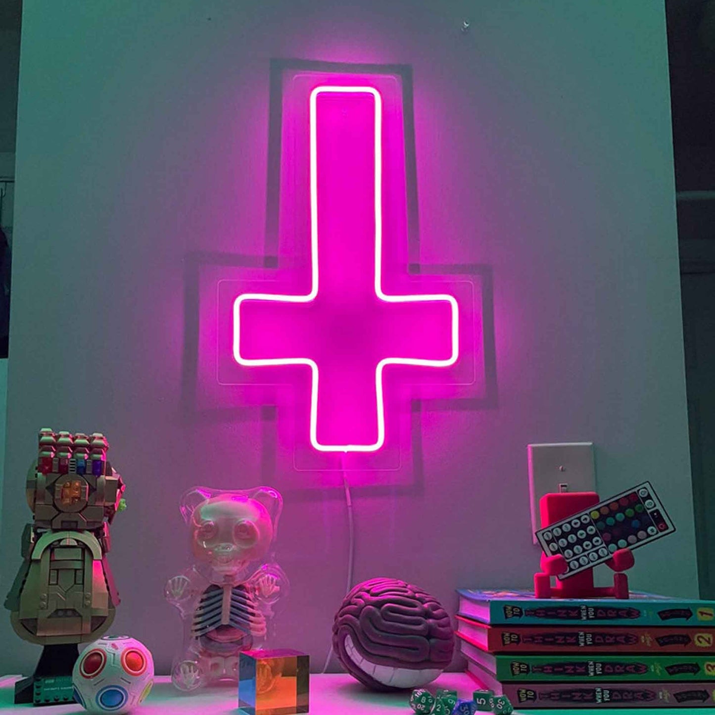 Christian Cross LED Light Neon Sign Wall Decor, Cross Led Neon Sign, Neon Sign Christmas Decor, Bible Сross Neon Sign