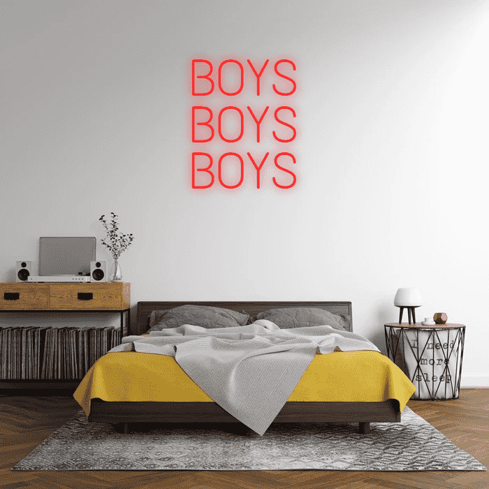 BOYS BOYS BOYS- LED Neon Sign