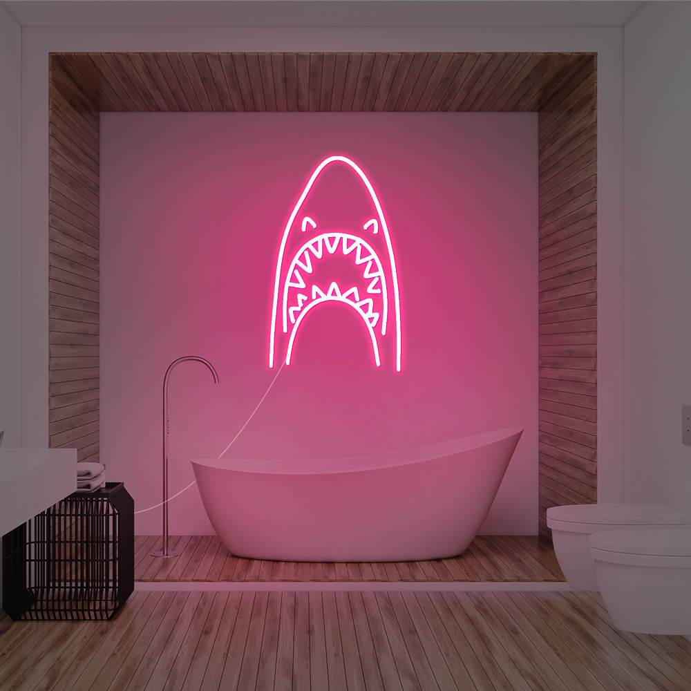 Shark neon sign