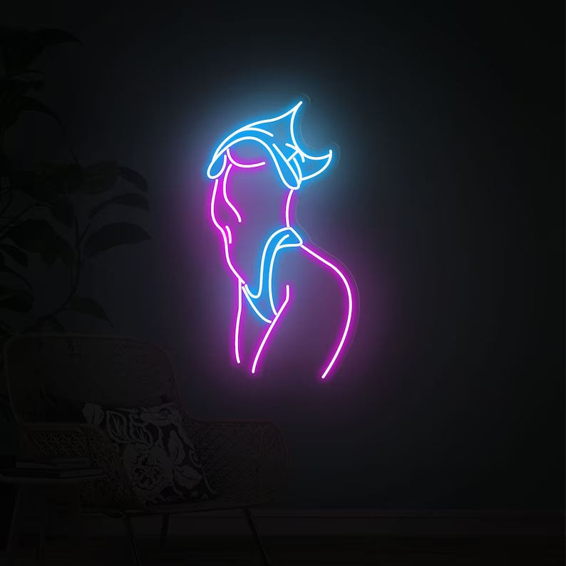 Body Neon Sign, Girl Led neon sign, Female neon light sign, Neon Light sign for Wall, LED Neon Sign