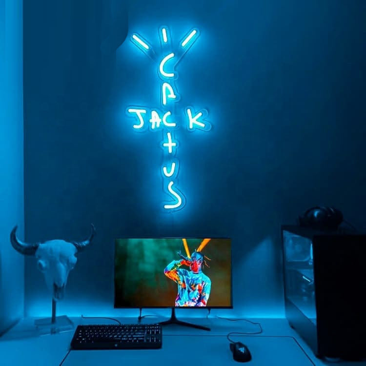 Cactus Jack LED Neon Sign Travis Scott LED Neon Sign Cool for