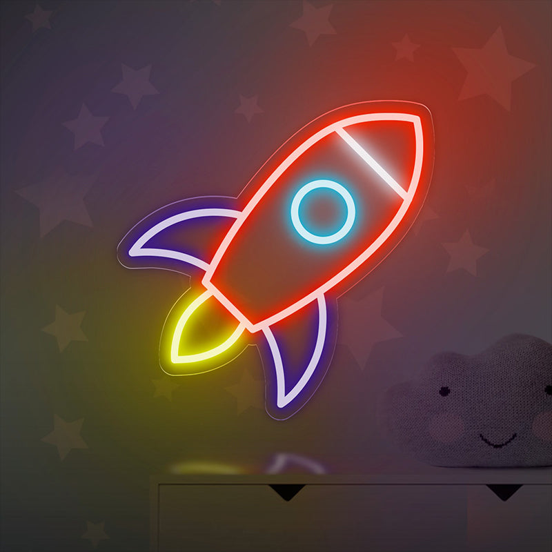 Rocket Neon Sign , Space Neon Sign,   Space Lamp