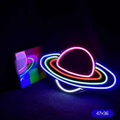 LED Planet Neon Light, Planet Neon Led Sign, Planet Neon Light