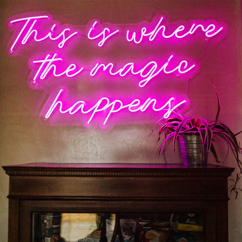 This is where the magic happens neon sign,This is where the magic happens led sign
