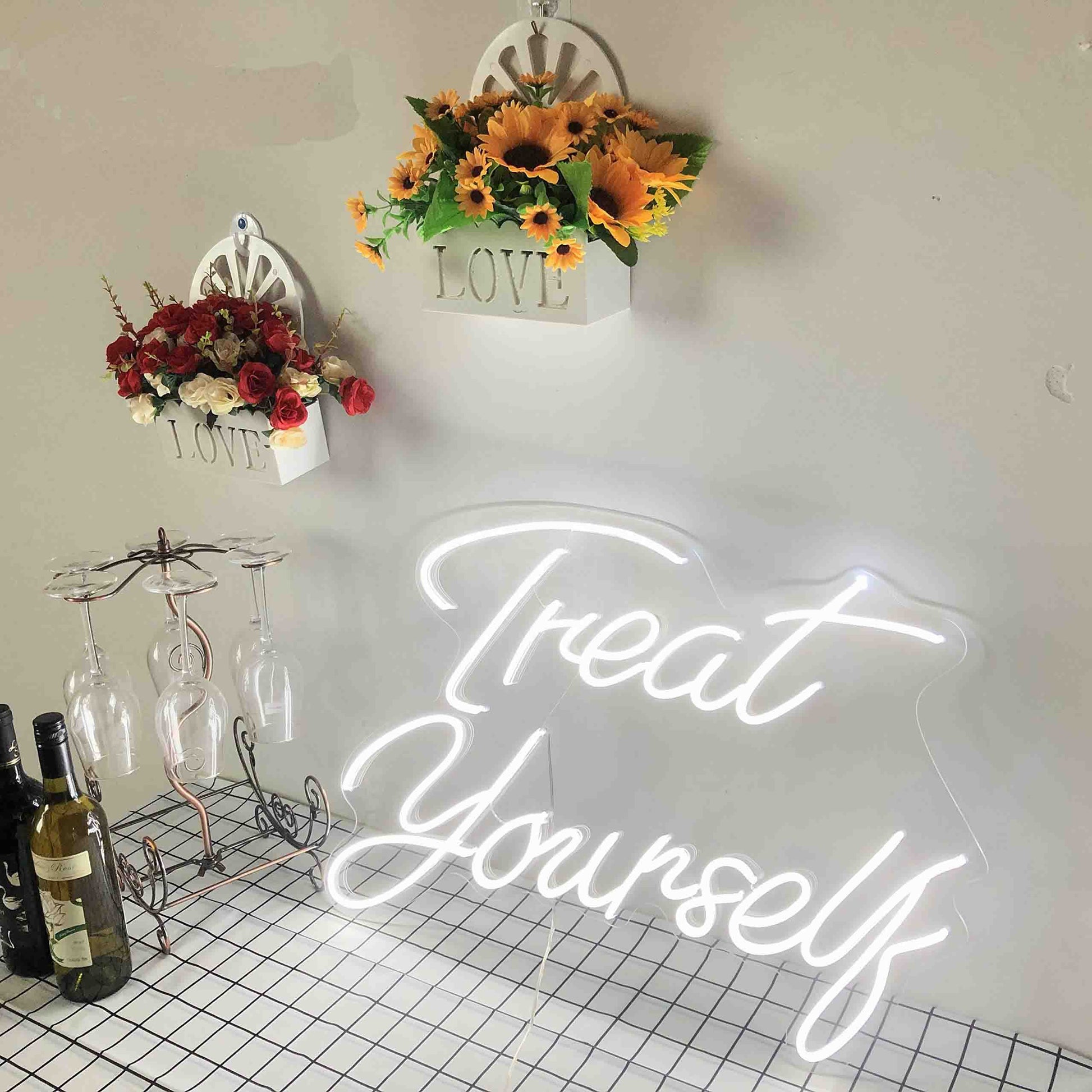 Treat Yourself LED sign for home, weddings