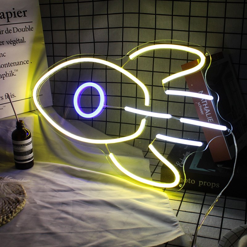 Bedroom Neon Sign Rocket. Led neon sign Rocket