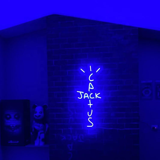 Cactus Jack LED Neon Sign hang sign wall home decor craft | Led neon signs