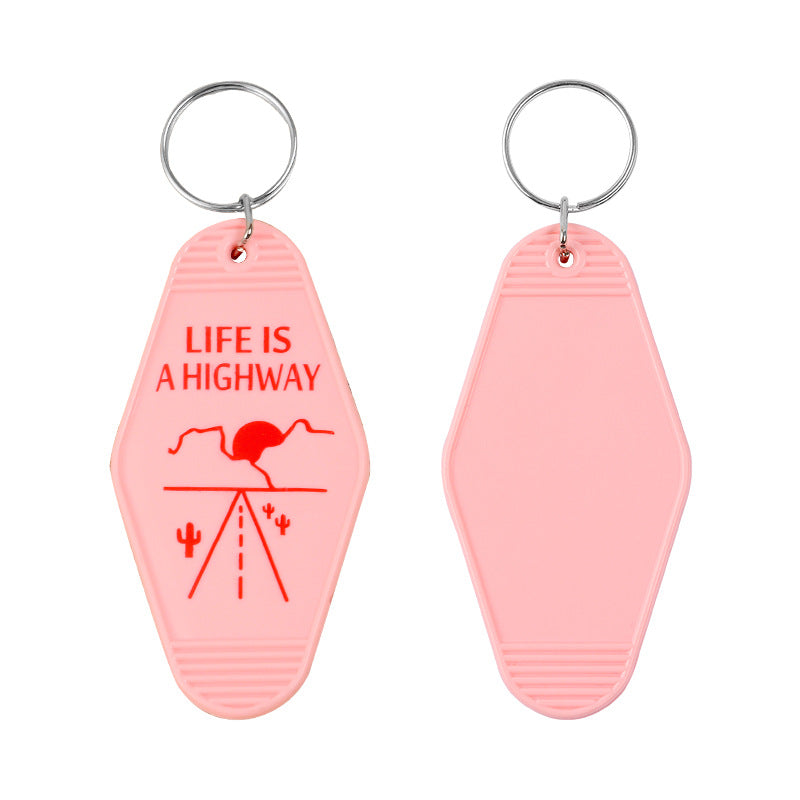 custom promotional hotel keychains acrylic vintage hotel motel keychain