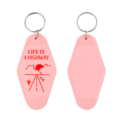 custom promotional hotel keychains acrylic vintage hotel motel keychain