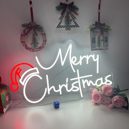 Merry Christmas Neon Sign, Christmas Party Neon Light Sign, Christmas Lights, Christmas Home Decor, Holiday Neon Sign