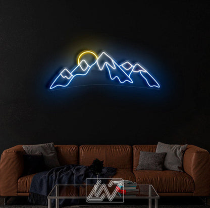 Mountain neon sign