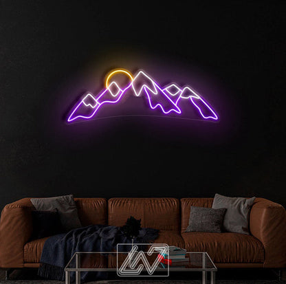 Mountain neon sign