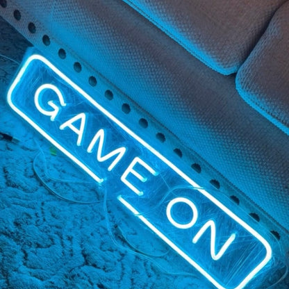 GAME ON LED Handmade Custom Neon Sign for Game Room 