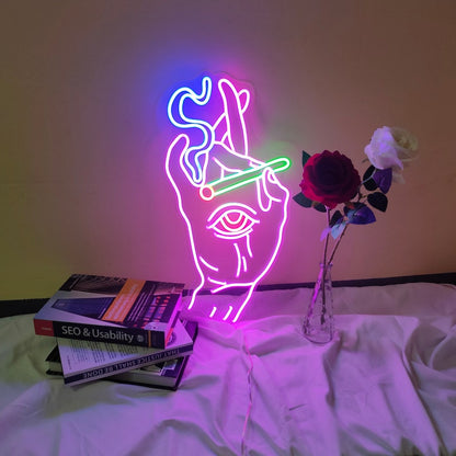 Smoking Hand - LED Neon Sign