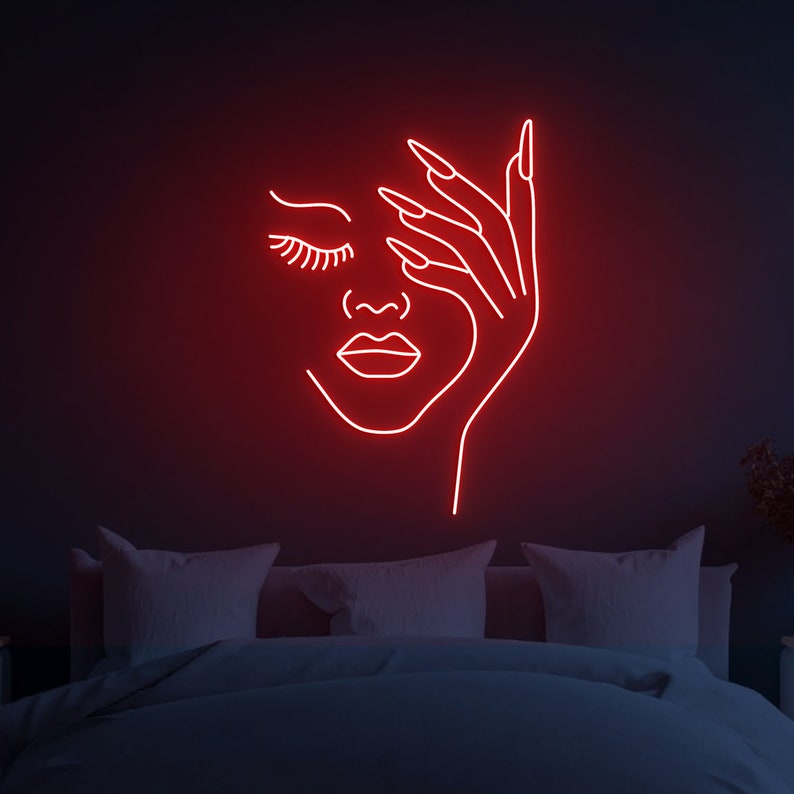 Hold face neon sign