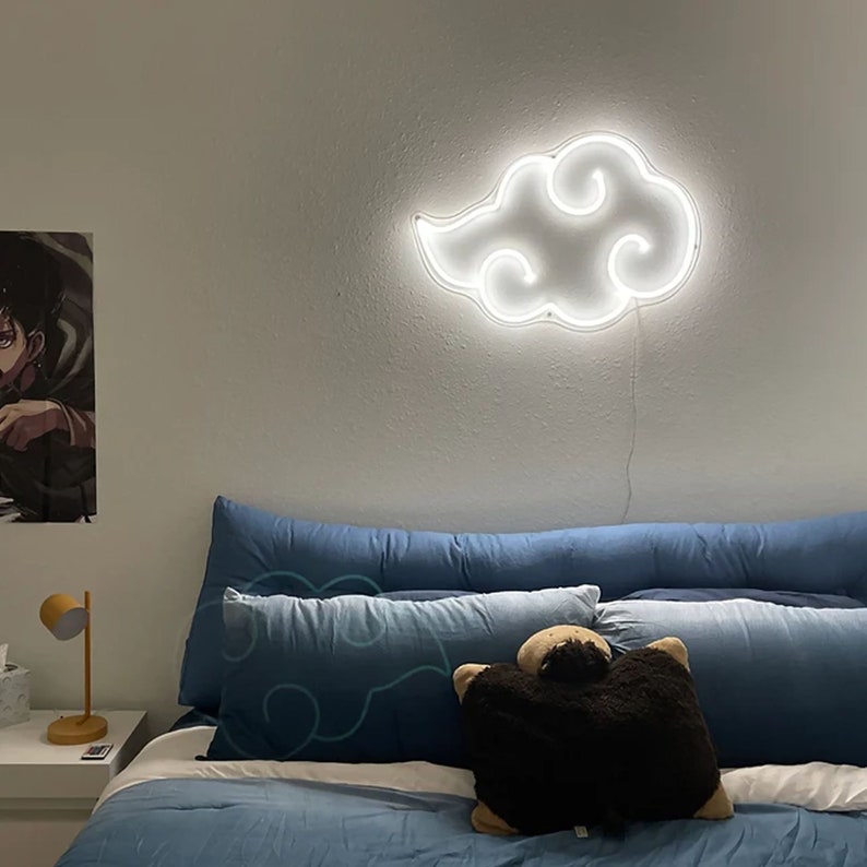 Anime Cloud Neon Light Sign Cartoon Cloud Signs Led Neon Signs For Living Room Home