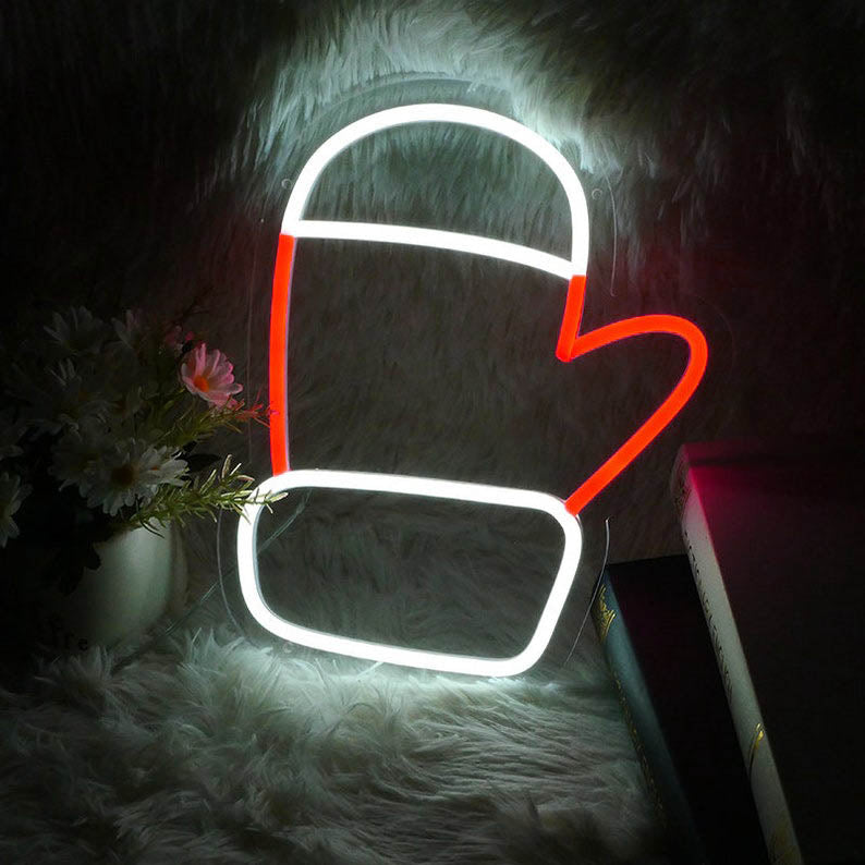 Chrismas Gloves Neon Sign New Year Gift Handmade for Christmas Decor 