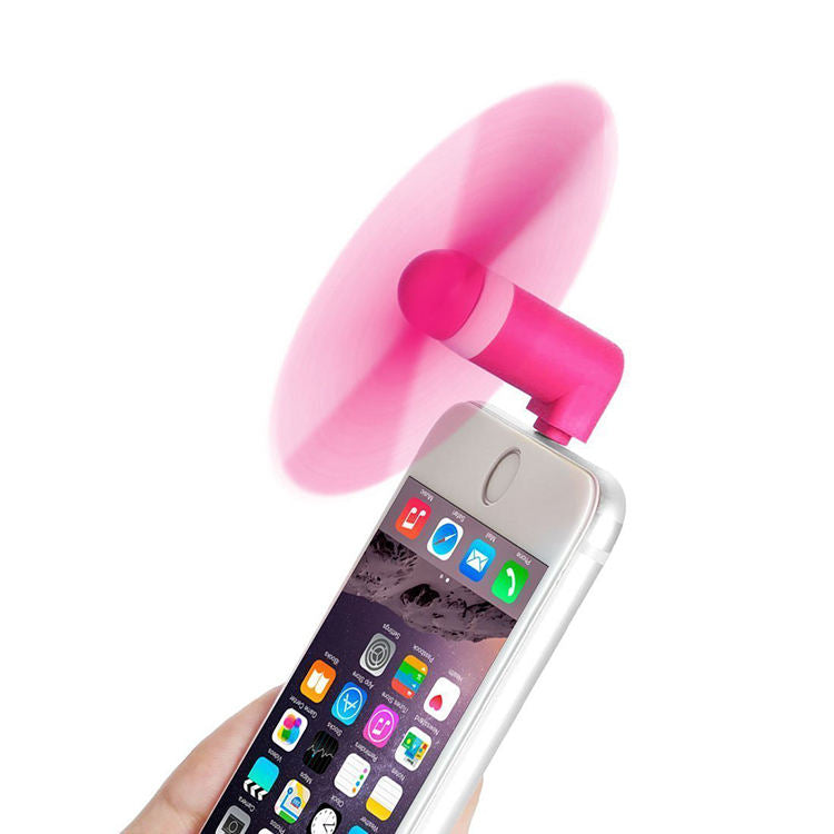 Portable Electric Mini Rotating OTG Micro USB Mobile Phone Fan For iPhone 