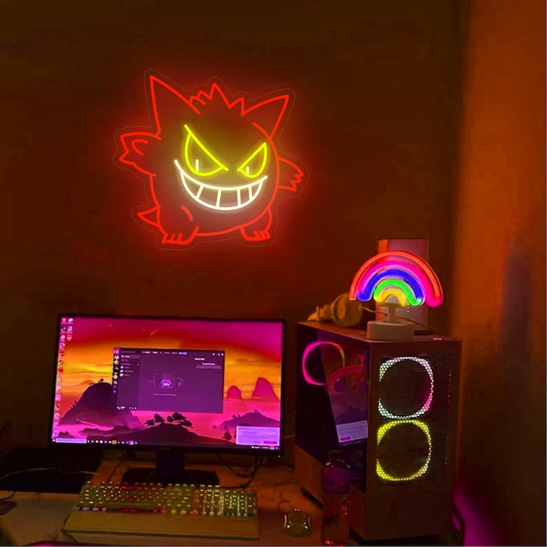 Neon LED Sign Gengar Cute Anime Neon Sign 