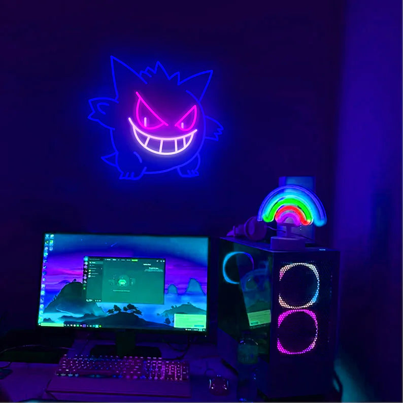 Gengar LED Neon Sign, Anime Neon Sign