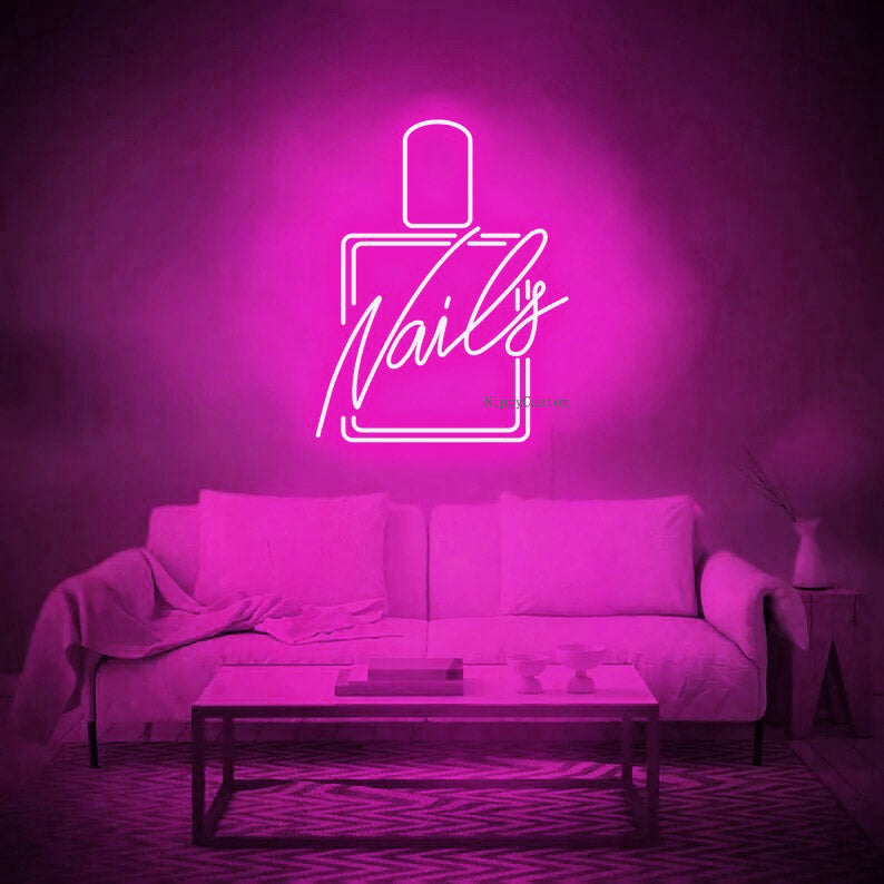 Nails neon sign, Nails led sign, Nails light sign, Beauty salon neon sign, Manicure neon sign, Beauty room neon sign, Neon sign for business