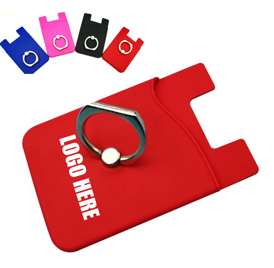 Logo Silicone Phone Stand and Smart Wallet Card Holders