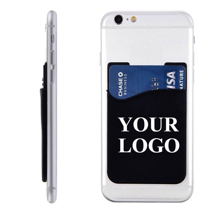 Silicone Cell Phone Wallet Phone Sticker Pocket Personalized Phone Card Holder custom design Cell Phone Pocket